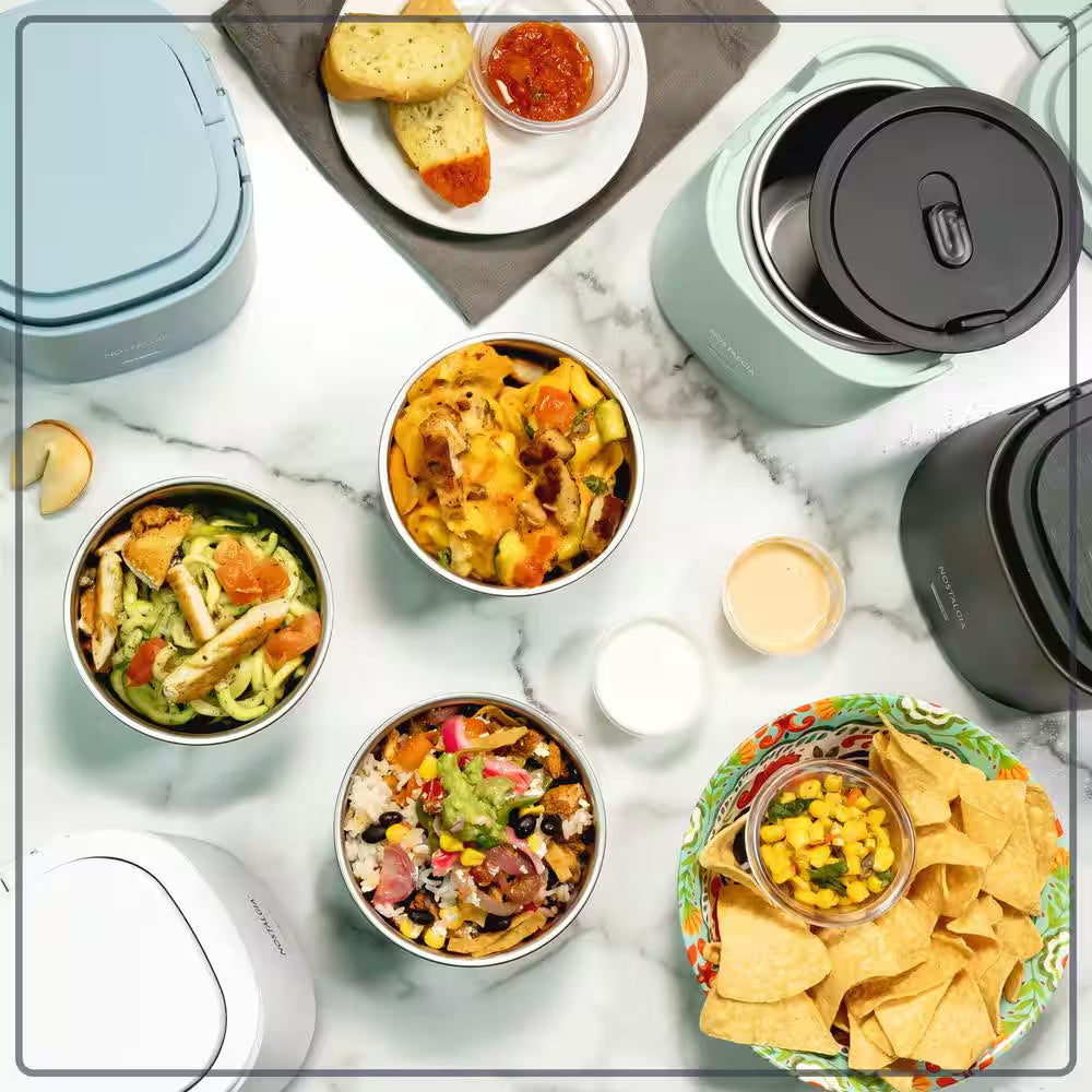 Black 20 Oz Portable Heated Lunch Box