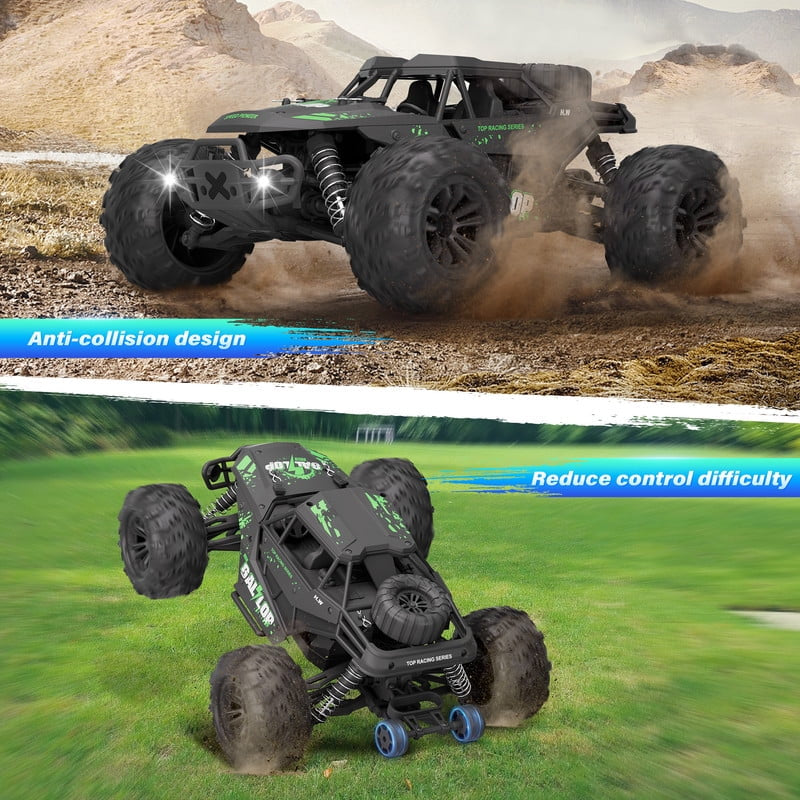 1:16 Scale Fast Large RC Car,40+Km/H All Terrain High Speed Remote Control Car, 4X4 RC Monster Truck with 60 Min Runtime,2 Batteries,Gifts Toys for Kids & Adults,Black