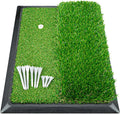 Golf Hitting Mat, Golf Mats for Home Use - Heavy Duty Rubber Base Golf Putting Green, Mini Golf Practice Training Aid - Premium Turf for Indoor and Outdoor, Golf Accessories Golf Gift for Men