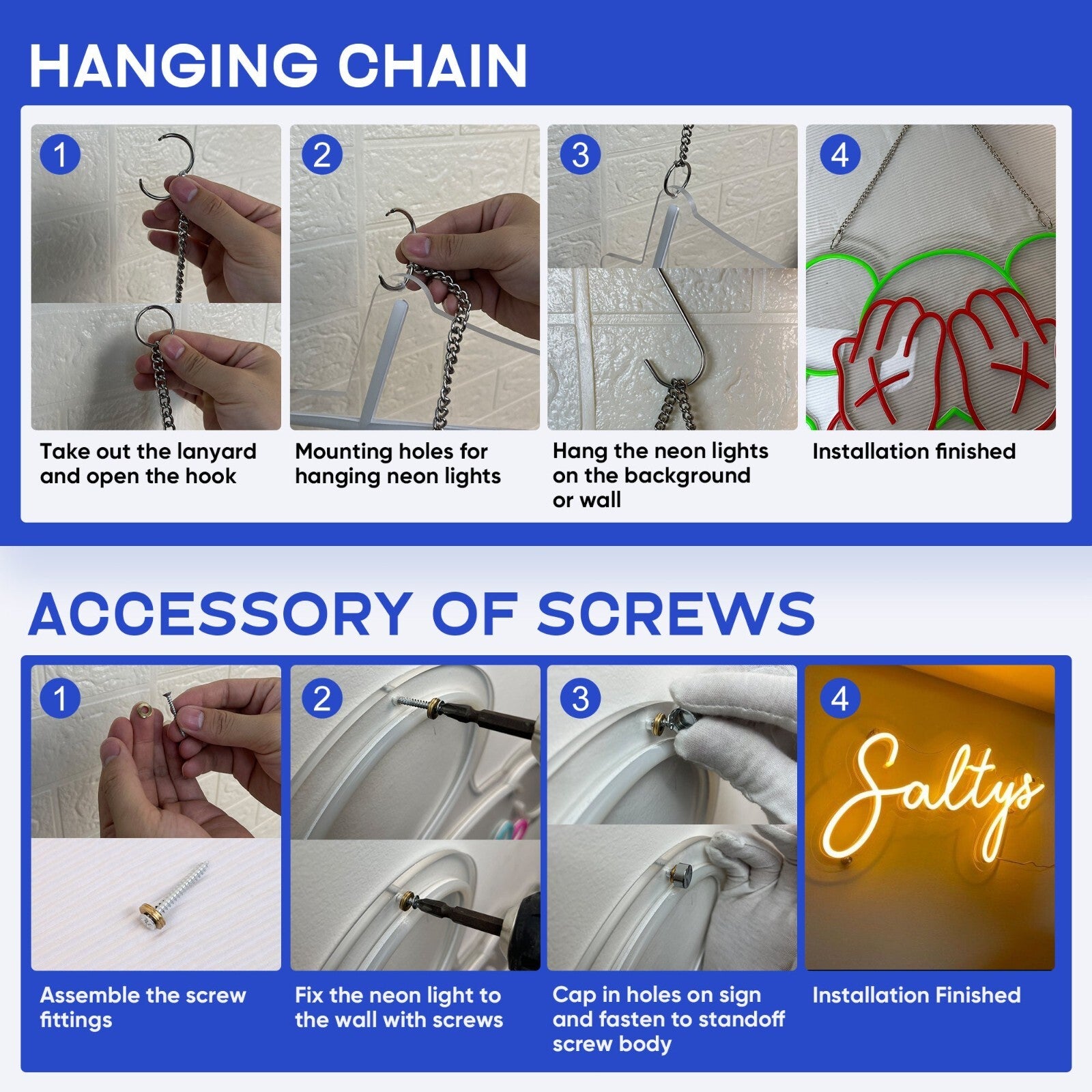 Hand Grabbing Money UV Printing LED Neon Sign, Wall Art Decoration