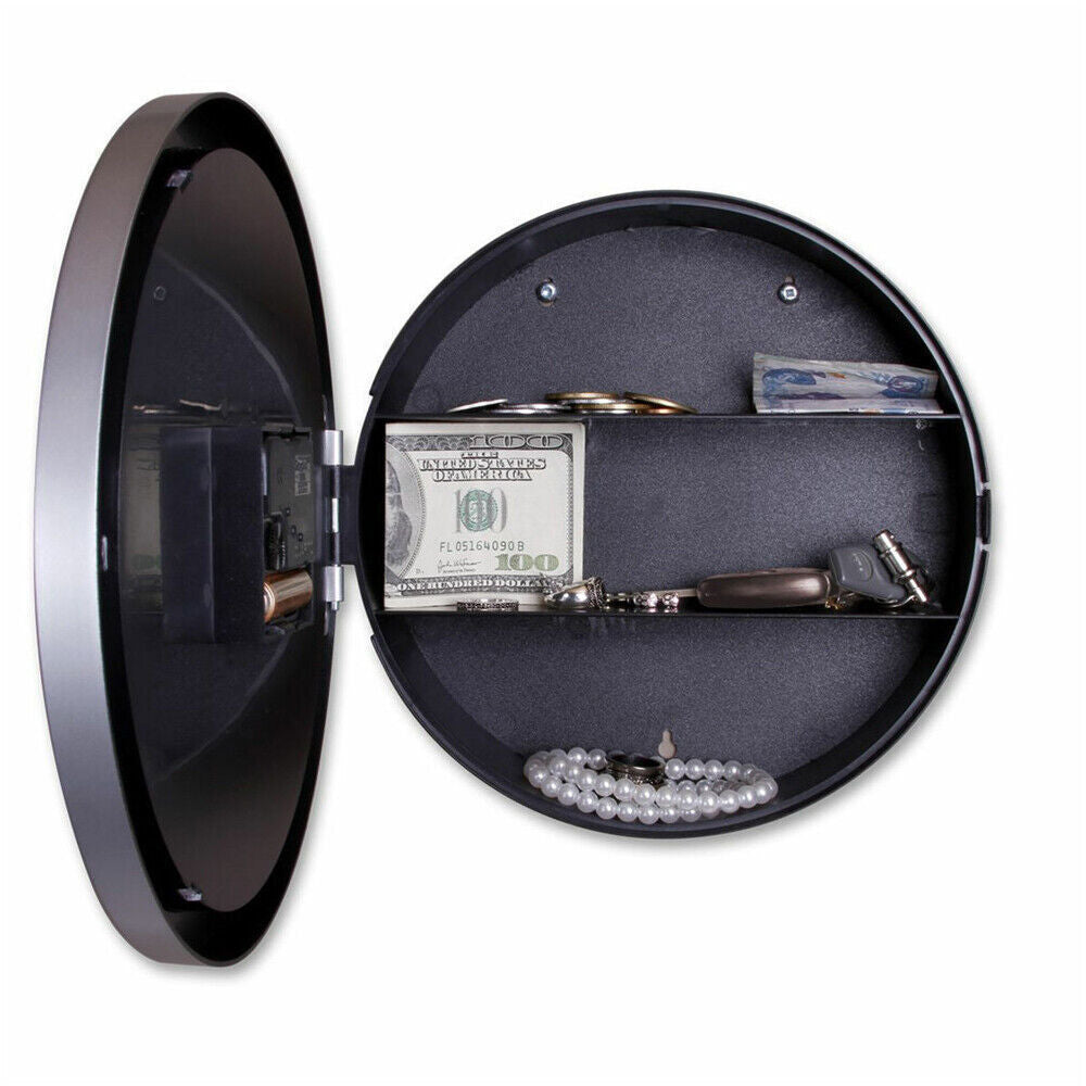Wall Clock Money Safe Box Hidden Secret Jewelry Security Cash Compartment Stash