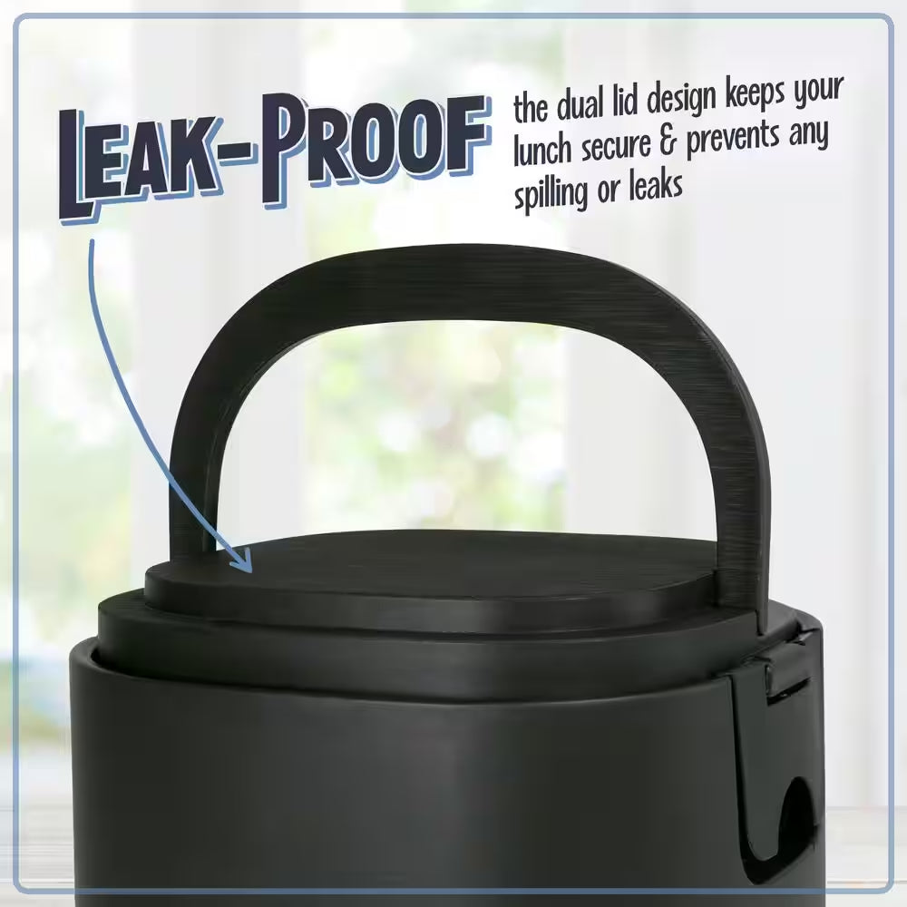 Black 20 Oz Portable Heated Lunch Box