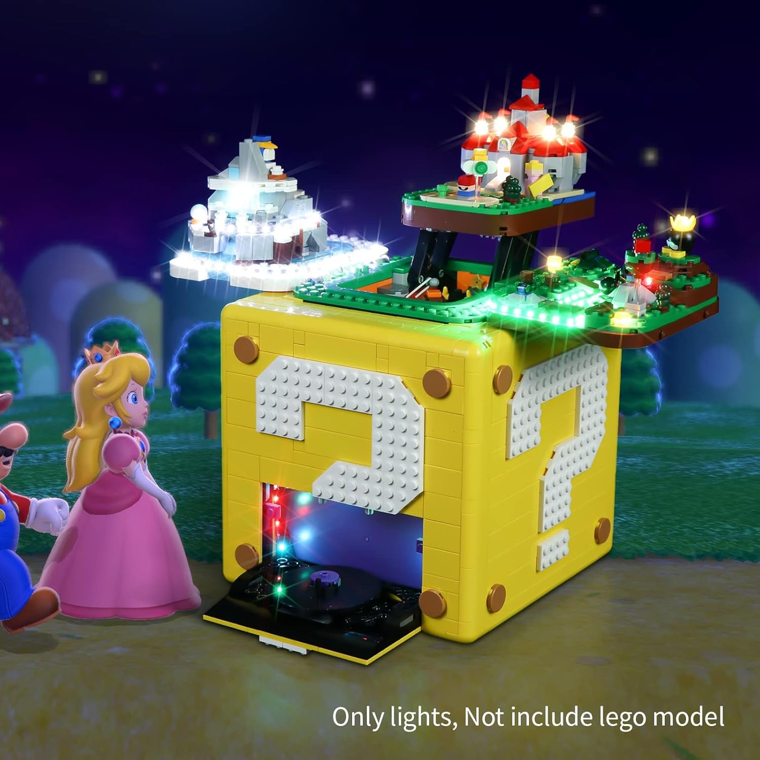 Light Kit for Lego Super Mario 64 Question Mark Block 71395 Building Set, Remote Control Version Lighting Kit Compatible with Lego 71395 (Just Light Kit,No Legos Model and Bricks)