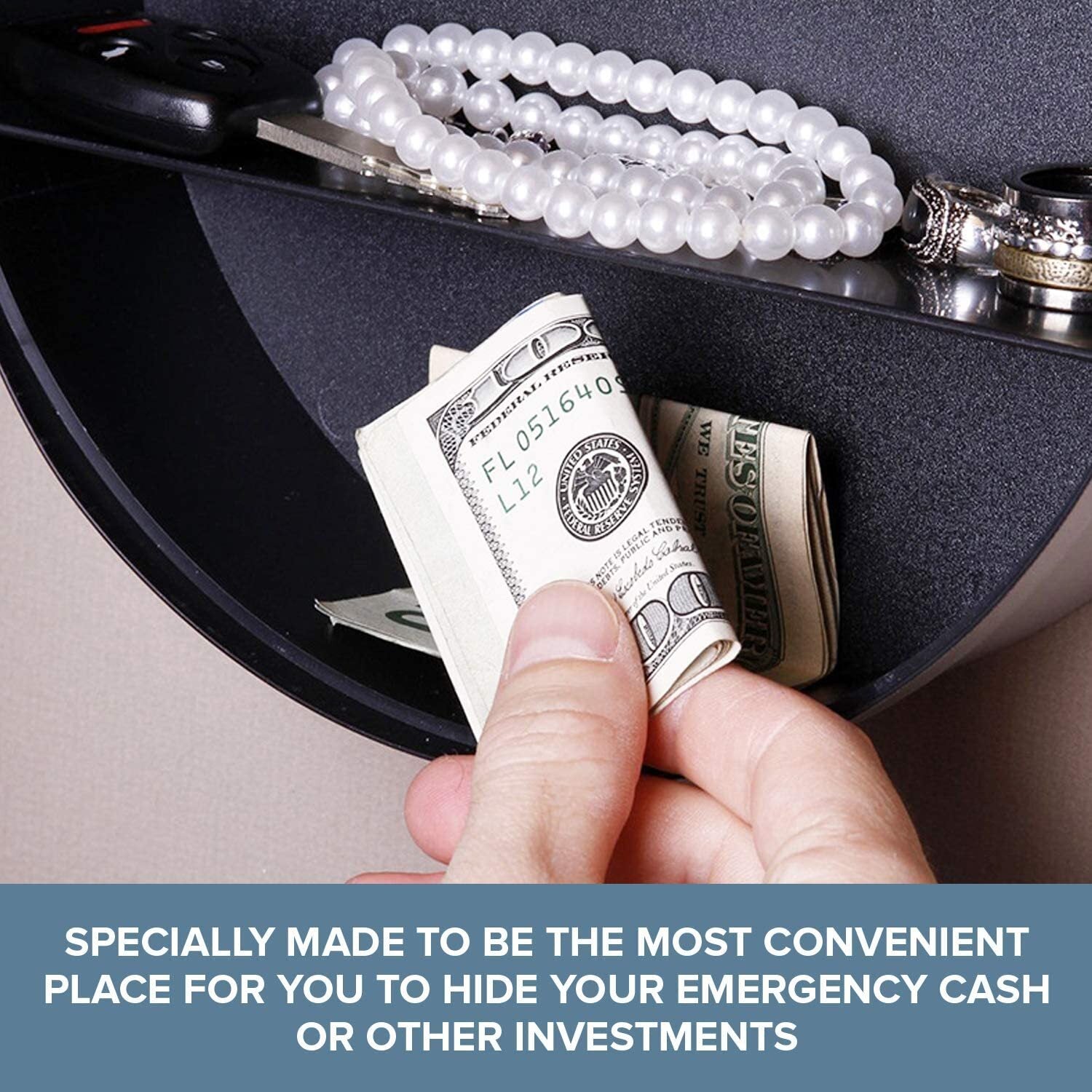 Wall Clock Money Safe Box Hidden Secret Jewelry Security Cash Compartment Stash