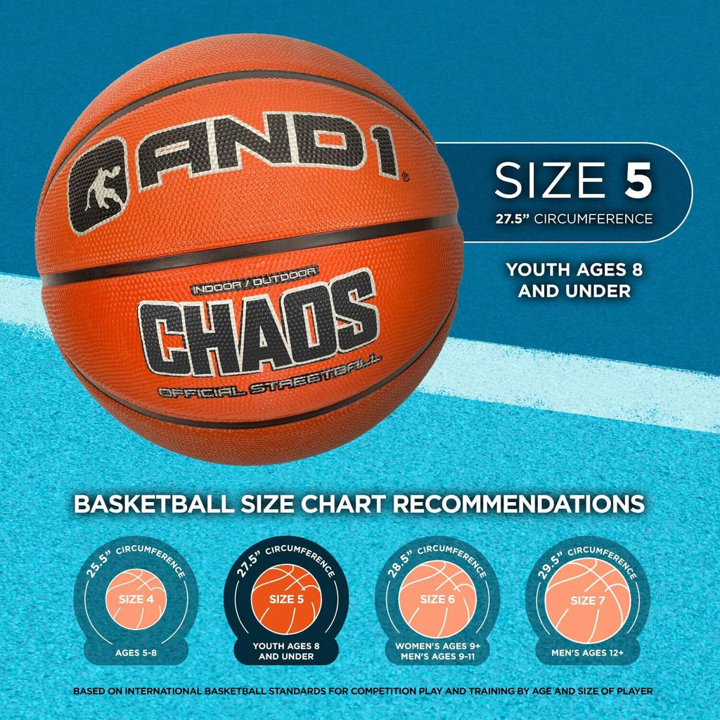 Fantom Graffiti Basketball: Official Regulation Size 5 (27.5") Rubber Basketball