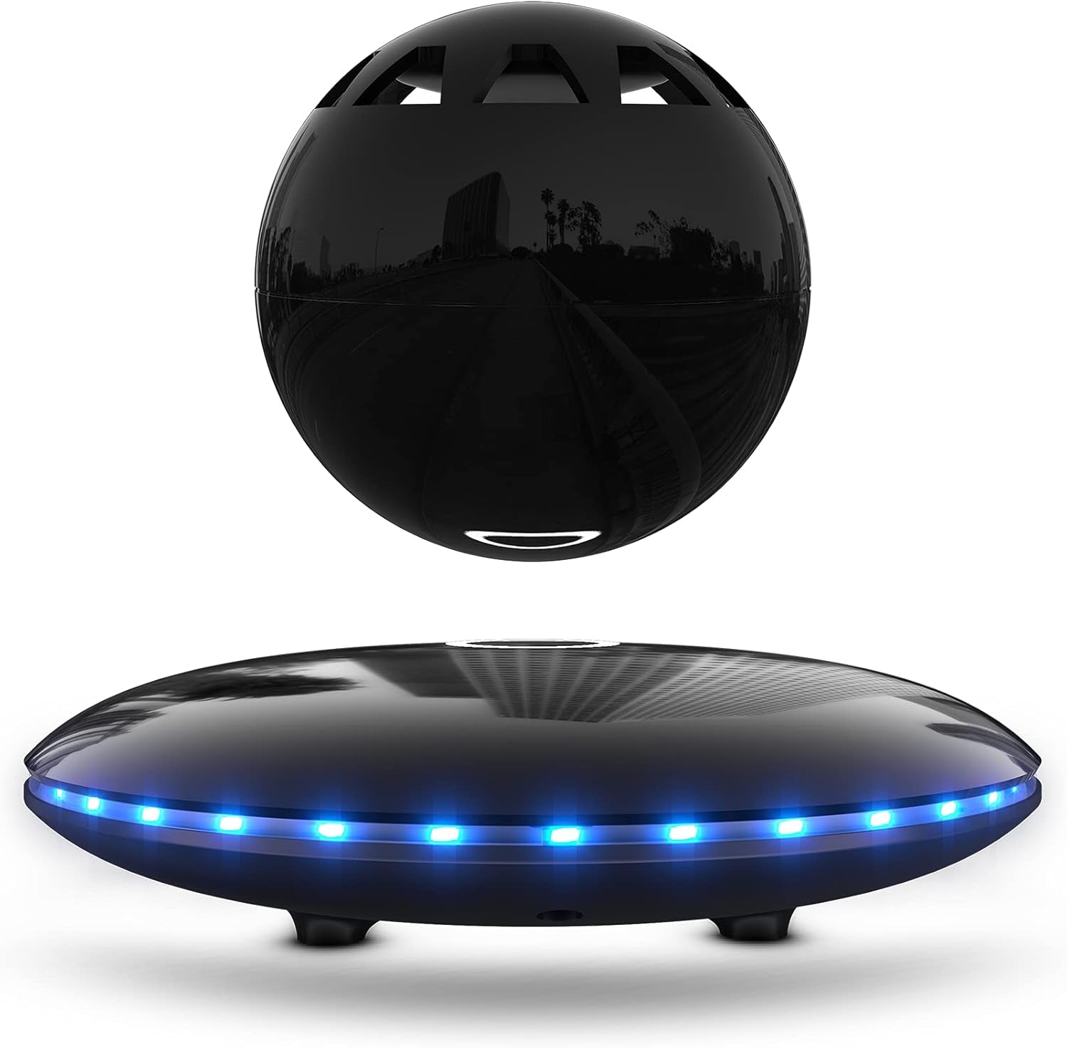 【2021 Newest】 Levitating Bluetooth Speaker Magnetic Wireless Floating Speakers with 8W Louder Stereo Sound,360 Degree Rotation,For Home Outdoors Cool Tech Gadgets Birthday Unique Gifts(Black)