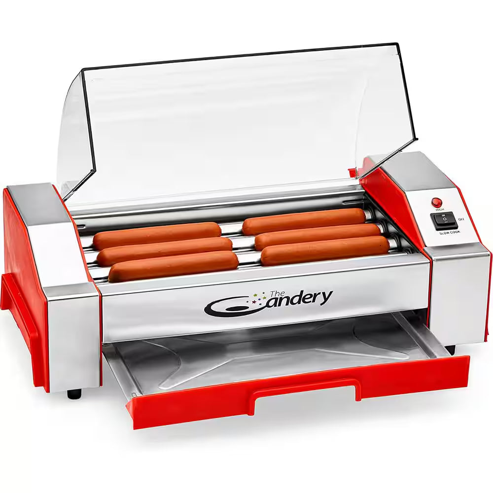 12 In. L X 12 In. W Stainless Steel Nonstick Hot Dog Roller - Cooks up to 6 Hot Dogs
