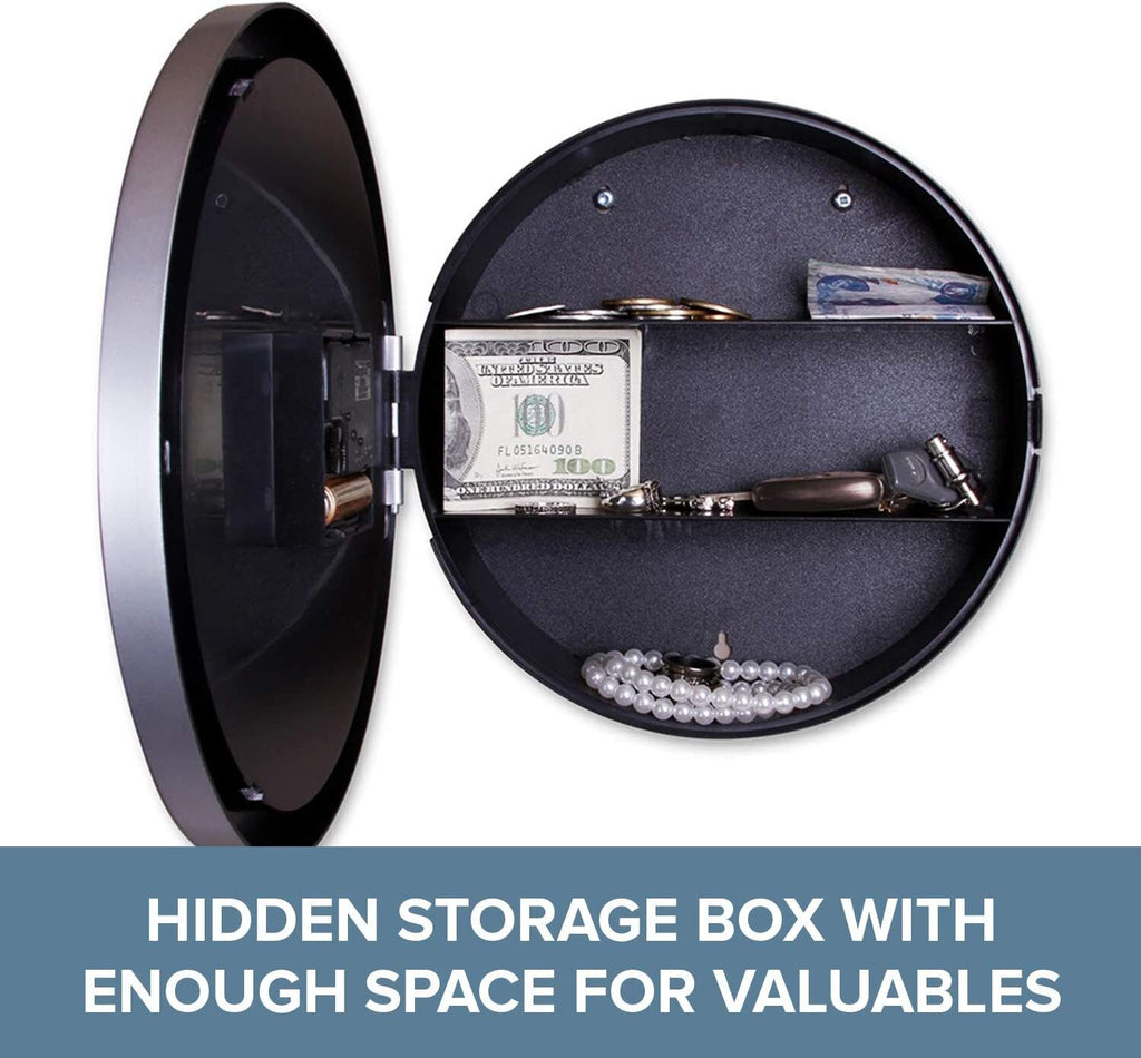 Wall Clock Money Safe Box Hidden Secret Jewelry Security Cash Compartment Stash